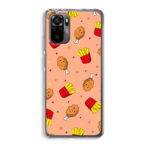 CaseCompany Chicken 'n Fries: Xiaomi Redmi Note 10 Pro Transparant Hoesje