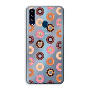 CaseCompany Donuts: Samsung Galaxy A20s Transparant Hoesje