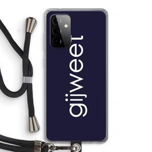 CaseCompany Gijweet: Samsung Galaxy A72 5G Transparant Hoesje met koord