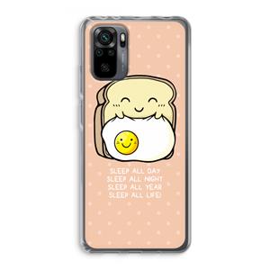 CaseCompany Sleep All Day: Xiaomi Redmi Note 10 Pro Transparant Hoesje
