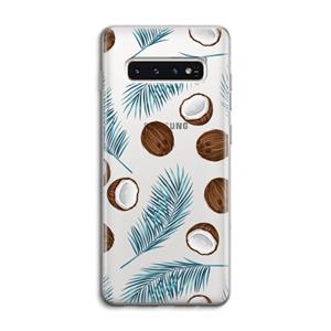 CaseCompany Kokosnoot roze: Samsung Galaxy S10 4G Transparant Hoesje