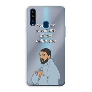 CaseCompany Hotline bling: Samsung Galaxy A20s Transparant Hoesje