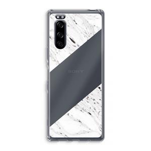 CaseCompany Biggest stripe: Sony Xperia 5 Transparant Hoesje