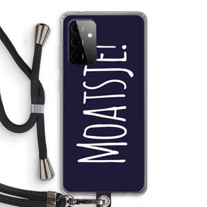 CaseCompany Moatsje!: Samsung Galaxy A72 5G Transparant Hoesje met koord
