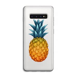 CaseCompany Grote ananas: Samsung Galaxy S10 4G Transparant Hoesje