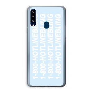 CaseCompany Hotline bling blue: Samsung Galaxy A20s Transparant Hoesje