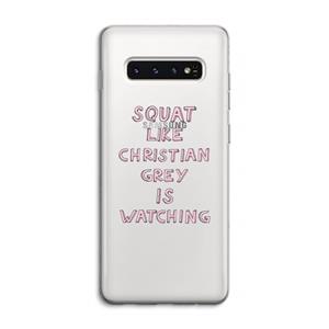 CaseCompany Christian Grey: Samsung Galaxy S10 4G Transparant Hoesje