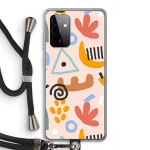 CaseCompany Abstract: Samsung Galaxy A72 5G Transparant Hoesje met koord