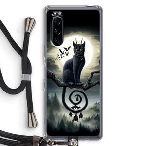 CaseCompany Moonlight Companions: Sony Xperia 5 Transparant Hoesje met koord