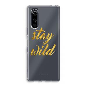 CaseCompany Stay wild: Sony Xperia 5 Transparant Hoesje