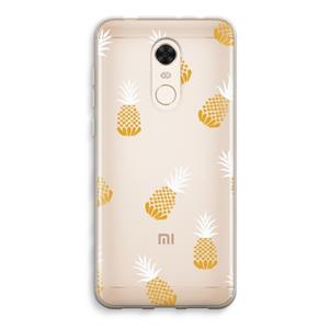 CaseCompany Ananasjes: Xiaomi Redmi 5 Transparant Hoesje