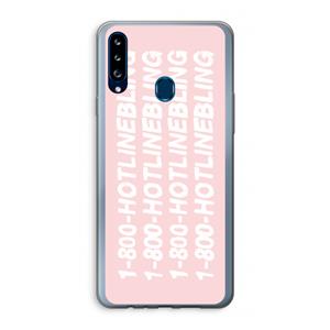 CaseCompany Hotline bling pink: Samsung Galaxy A20s Transparant Hoesje