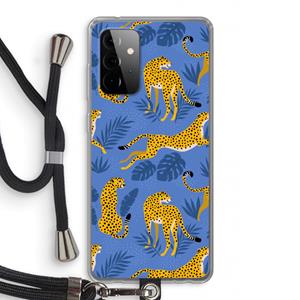 CaseCompany Luipaard: Samsung Galaxy A72 5G Transparant Hoesje met koord