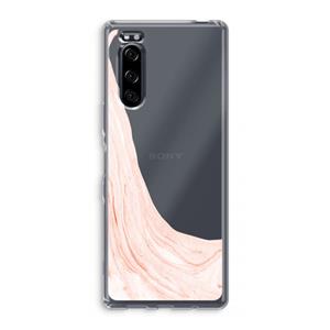 CaseCompany Peach bath: Sony Xperia 5 Transparant Hoesje