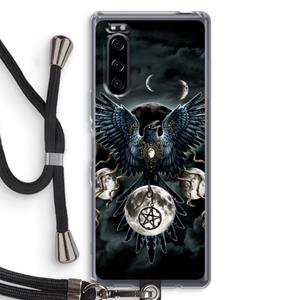 CaseCompany Sinister Wings: Sony Xperia 5 Transparant Hoesje met koord