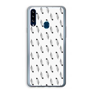 CaseCompany Pluimen: Samsung Galaxy A20s Transparant Hoesje