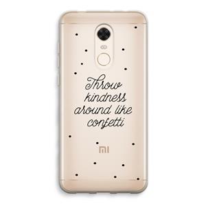 CaseCompany Confetti: Xiaomi Redmi 5 Transparant Hoesje