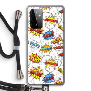 CaseCompany Pow Smack: Samsung Galaxy A72 5G Transparant Hoesje met koord