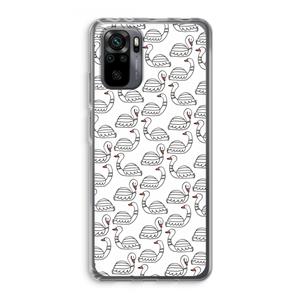 CaseCompany Zwanen: Xiaomi Redmi Note 10 Pro Transparant Hoesje