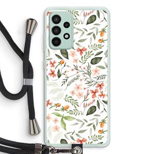 CaseCompany Sweet little flowers: Samsung Galaxy A52s 5G Transparant Hoesje met koord
