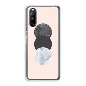 CaseCompany Marmeren cirkels: Sony Xperia 10 III Transparant Hoesje