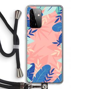 CaseCompany Tropisch: Samsung Galaxy A72 5G Transparant Hoesje met koord