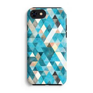 CaseCompany Gekleurde driehoekjes blauw: iPhone 8 Tough Case