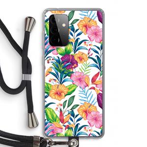 CaseCompany Tropisch 2: Samsung Galaxy A72 5G Transparant Hoesje met koord