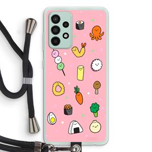 CaseCompany Happy bento friends: Samsung Galaxy A52s 5G Transparant Hoesje met koord