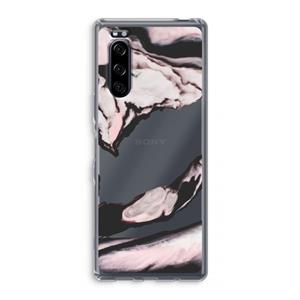 CaseCompany Roze stroom: Sony Xperia 5 Transparant Hoesje