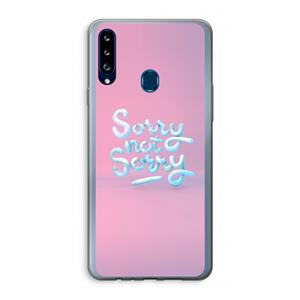 CaseCompany Sorry not sorry: Samsung Galaxy A20s Transparant Hoesje