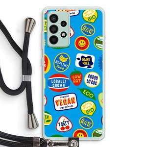 CaseCompany Fruitsticker: Samsung Galaxy A52s 5G Transparant Hoesje met koord