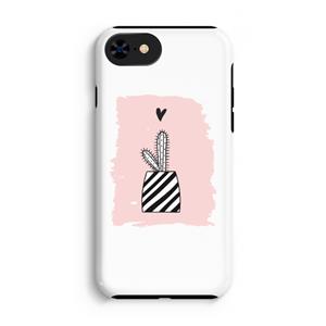CaseCompany Zwart-wit cactus: iPhone 8 Tough Case