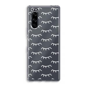CaseCompany Wimpers: Sony Xperia 5 Transparant Hoesje