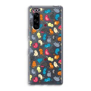 CaseCompany Kleurrijke katten: Sony Xperia 5 Transparant Hoesje