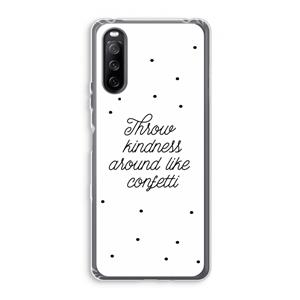 CaseCompany Confetti: Sony Xperia 10 III Transparant Hoesje