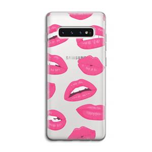CaseCompany Bite my lip: Samsung Galaxy S10 4G Transparant Hoesje