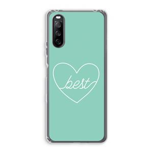 CaseCompany Best heart pastel: Sony Xperia 10 III Transparant Hoesje