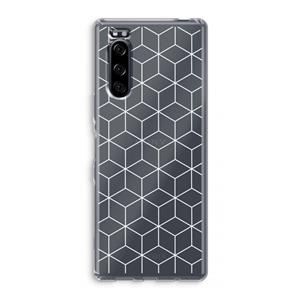 CaseCompany Zwart-witte kubussen: Sony Xperia 5 Transparant Hoesje