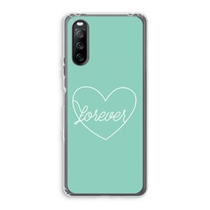 CaseCompany Forever heart pastel: Sony Xperia 10 III Transparant Hoesje