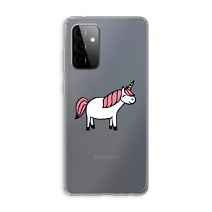 CaseCompany Eenhoorn: Samsung Galaxy A72 Transparant Hoesje