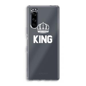 CaseCompany King zwart: Sony Xperia 5 Transparant Hoesje