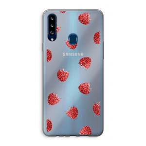 CaseCompany Framboosjes: Samsung Galaxy A20s Transparant Hoesje