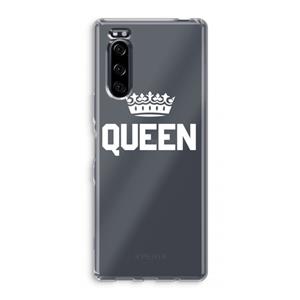 CaseCompany Queen zwart: Sony Xperia 5 Transparant Hoesje
