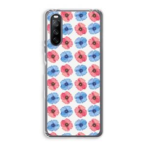CaseCompany Klaproosjes: Sony Xperia 10 III Transparant Hoesje