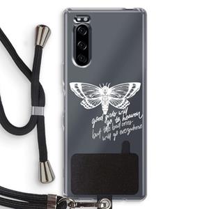 CaseCompany Good or bad: Sony Xperia 5 Transparant Hoesje met koord