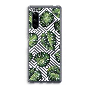 CaseCompany Geometrische jungle: Sony Xperia 5 Transparant Hoesje