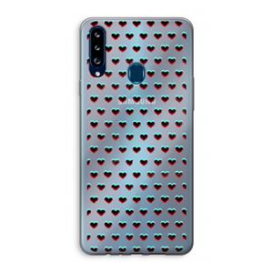 CaseCompany Hartjes: Samsung Galaxy A20s Transparant Hoesje