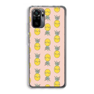 CaseCompany Ananas: Xiaomi Redmi Note 10 Pro Transparant Hoesje