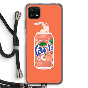 CaseCompany S(peach)less: Samsung Galaxy A22 5G Transparant Hoesje met koord